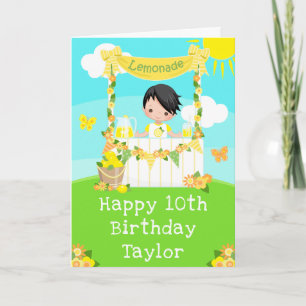Carte Lemonade Black Hair Boy Joyeux anniversaire