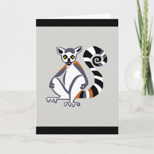 Carte LEMUR à queue cerclée - Faune - Nature -