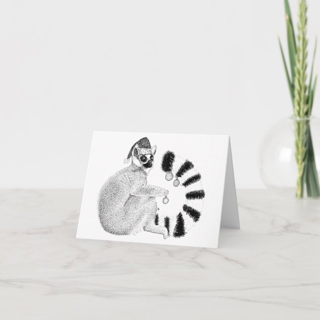 Carte Lemur de Noël (Devant)