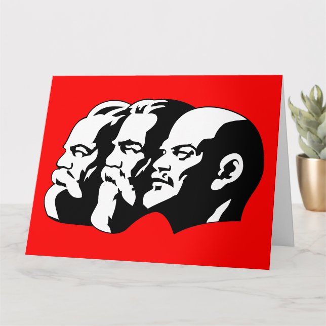 Carte Lénine, Marx, Engels, Union soviétique, communisme (Petite plante)