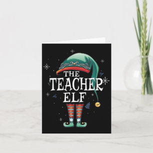 Carte L'Enseignant Elf Xmas Correspondant Famille Elf Po