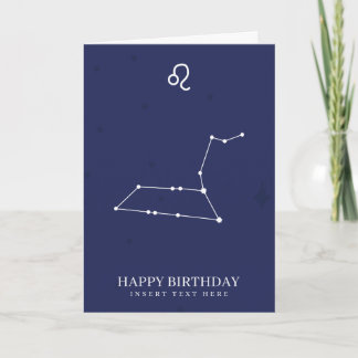 Carte Léo Zodiac Star Sign Custom Anniversaire