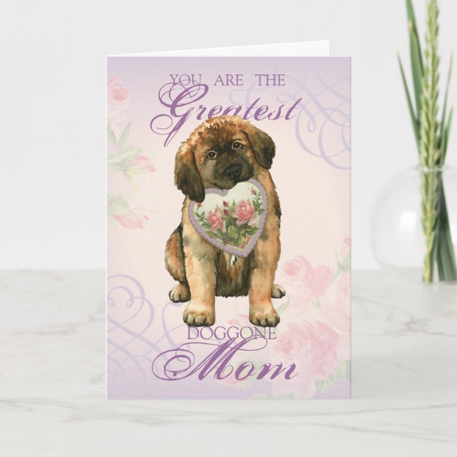 Carte Leonberger Heart Mom (Devant)