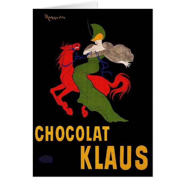 Carte : Leonetto Cappiello - Chocolat Klaus (Devant)