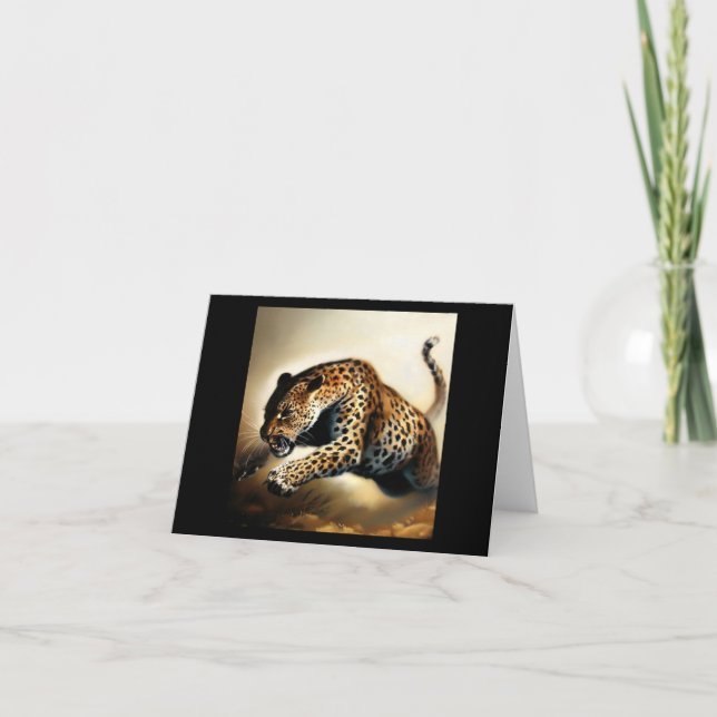 Carte Leopard (12) Chat sauvage (Devant)