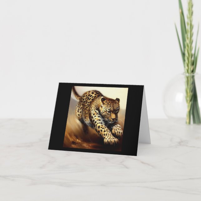Carte Leopard (6) Chat sauvage (Devant)