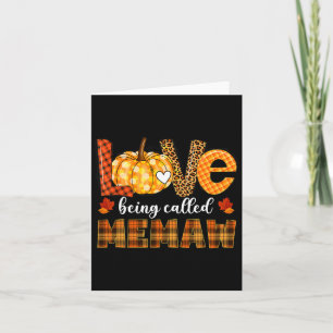 Carte Leopard Amour Citrouille Être Appelé Memaw Fall Me