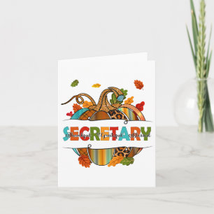 Carte Leopard Citrouille Fall Thanksgiving Secrétaire Sc