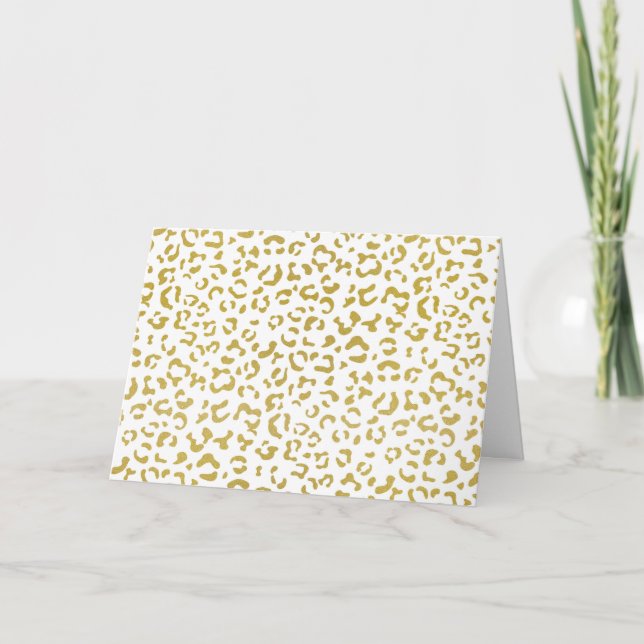Carte Leopard d'or, Parties scintillant d'or, Empreinte  (Devant)