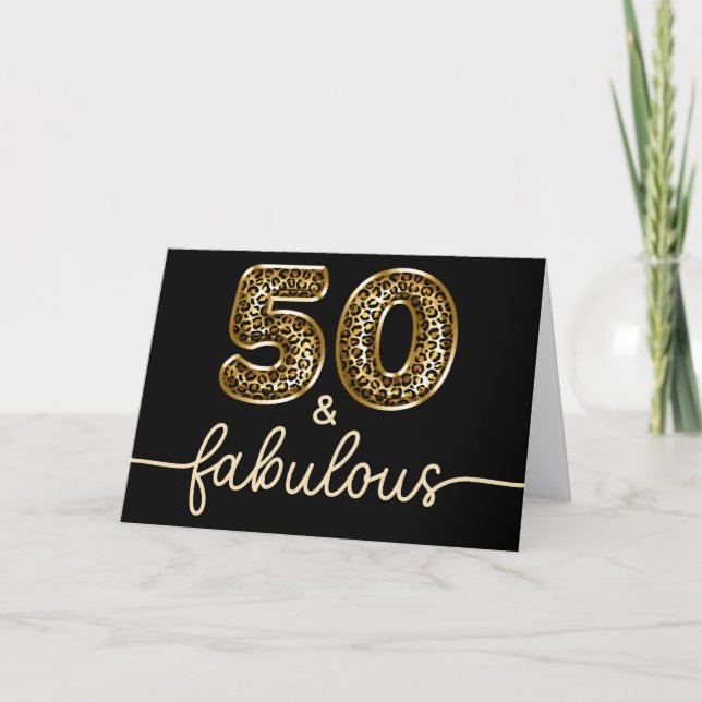 Carte Léopard doré 50 et Fabuleux Noir (Devant)
