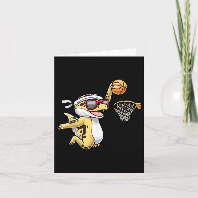 Carte Léopard Gecko Jouer Bysketbyll Reptile Li (Devant)