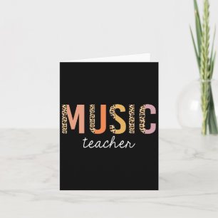 Carte Leopard Music Enseignant Cute Ck À L'École Fournit