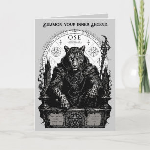 Carte Léopard Occulte Gothique Ose