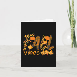 Carte Leopard Plaid Vibe Automne Thanksgiving Femmes