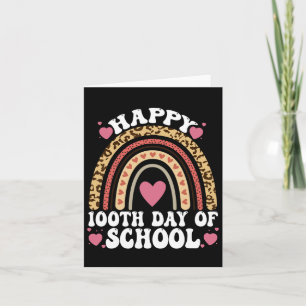 Carte Leopard Rainbow Happy 100th Day School Cute 100 Da