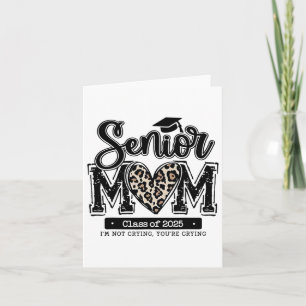 Carte Leopard Senior Mom Cl Of 2025 Funny Mom Graduation