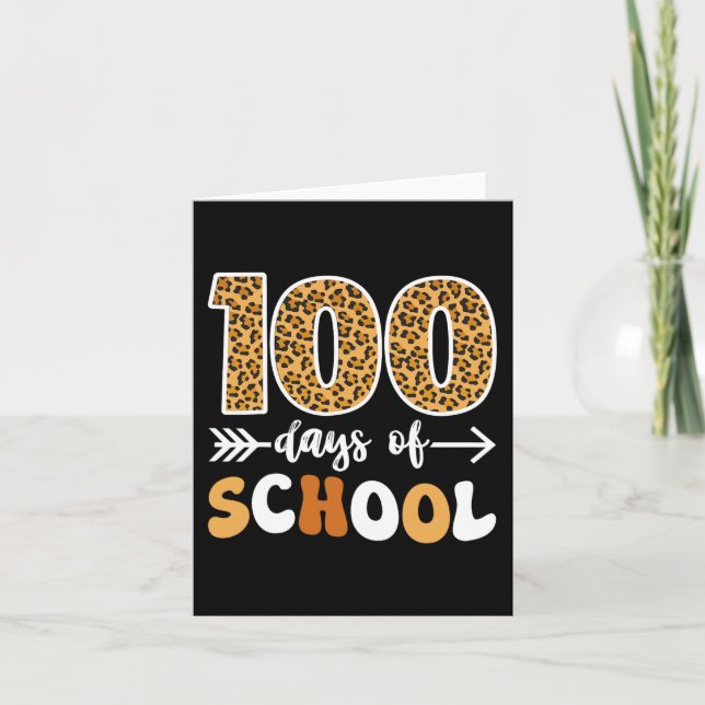 Carte Leopard super 100e Jour De L'École Enseignant Enfa (Devant)