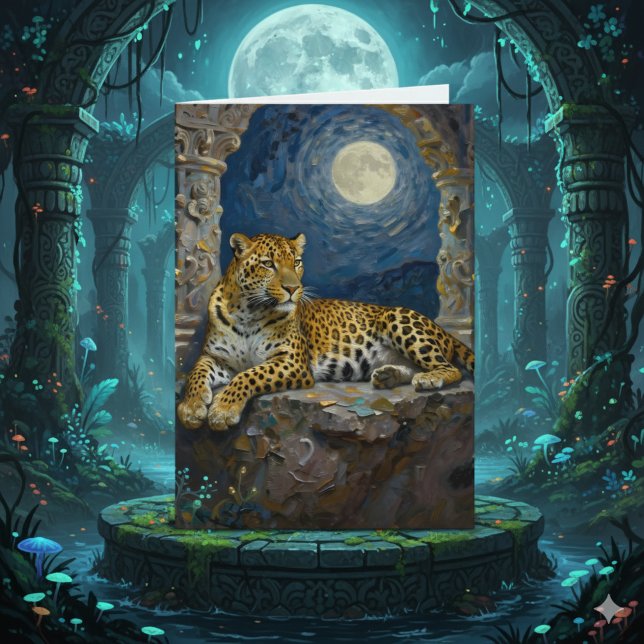 Carte Leopard Themed Happy Birthday to my Husband (Créateur téléchargé)