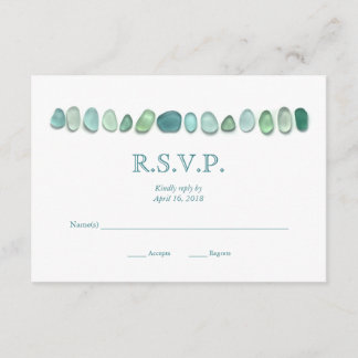 Carte l'épousant en verre de la mer RSVP d'Aqua