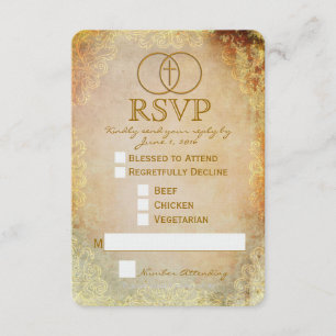 Carte l'épousant religieuse croisée encerclée de