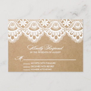 CARTE L'ÉPOUSANT RUSTIQUE DE CLÔTURE DE LA