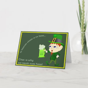 Carte Leprechaun Beer St. Patrick's Day Card