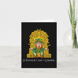 Carte Leprechaun Chaussure Trône Jour de la Saint Patric