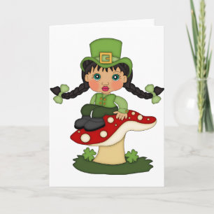 Carte Leprechaun de la Saint Patrick vide à l'inté