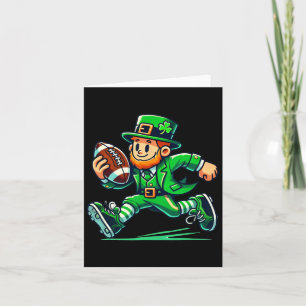 Carte Leprechaun Football Jour de la Saint Patrick Joueu