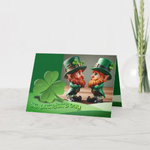 Carte Leprechauns St Patrick's Day text HGCO1