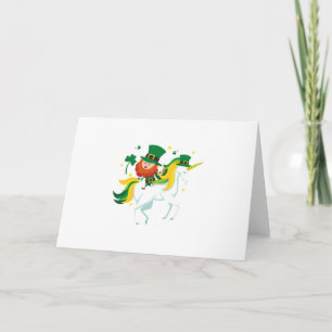 Carte Lepricorn Unicorn Jour de la Saint Patrick Enfants