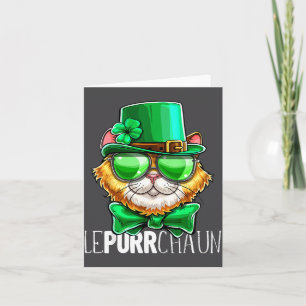 Carte Lepurrchaun St. Patrick's Day Chat Leprechaun Trèf