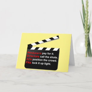 Carte L'équipe de cinéma et de cinéma en mouvement pour