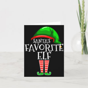 Carte L'équipe de lutins préférée du Père Noël, tenue as