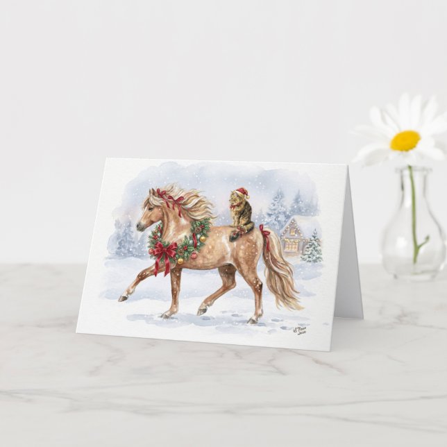 Carte L'équipe de Noël avec Maggie et Nari (Petite plante)