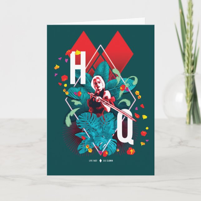 Carte L'équipe du suicide | Harley Quinn Floral Diamond (Devant)