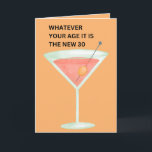 Carte Les 30 nouveaux | Funny Birthday Card<br><div class="desc">Les 30 nouveaux | Funny Birthday Greeting Card Sarcastique anniversaire carte "quel que soit votre âge,  vous êtes le nouveau 30" en caractères vintages de machine à écrire. Customisez le message intérieur vous encourage — joyeux anniversaire."</div>