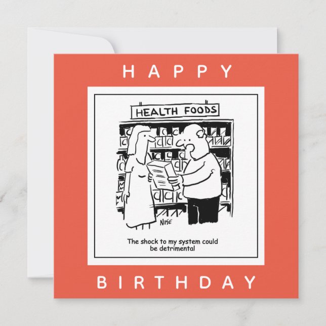 Carte Les aliments pour la santé pourraient être choqués (Devant)