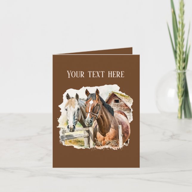 Carte Les amateurs de chevaux de ferme ajoutent un messa (Devant)