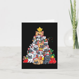 Carte Les amateurs de chiens mignons Joyeux Noël Drôle C