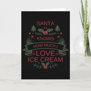 Carte Les Amateurs De Crème De Glace De Noël Chemise Pou