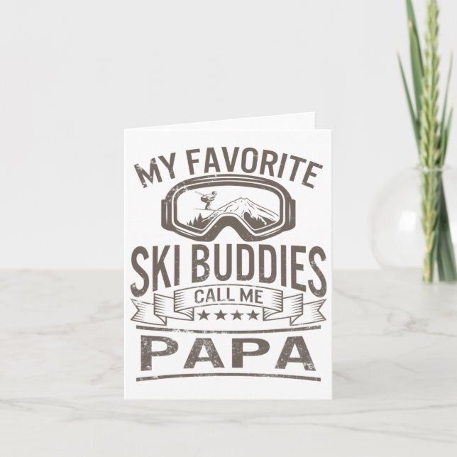 Carte Les amateurs de ski Papa Ski Goggles Snowboard Gra (Devant)