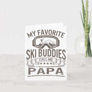Carte Les amateurs de ski Papa Ski Goggles Snowboard Gra