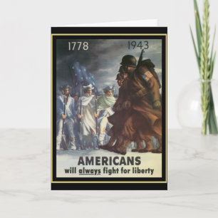 Carte Les Américains Lutteront Toujours Pour La Liberté