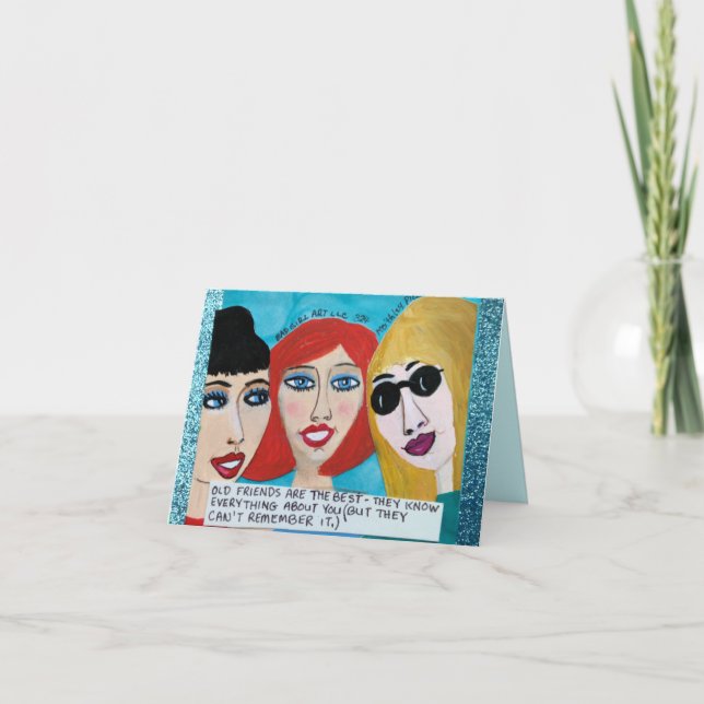 CARTE LES AMIS DE NOTECARD-OLD SONT LES MEILLEURS. ILS (Devant)