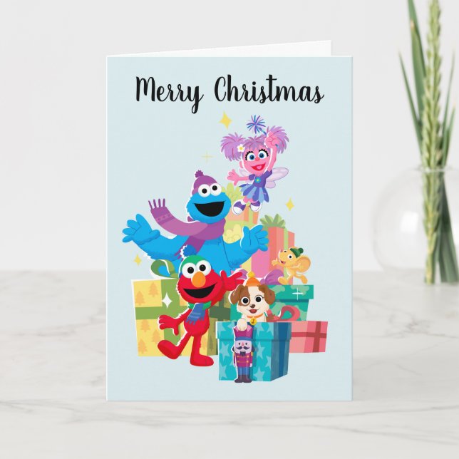 Carte Les amis et les cadeaux de Sesame Street (Devant)