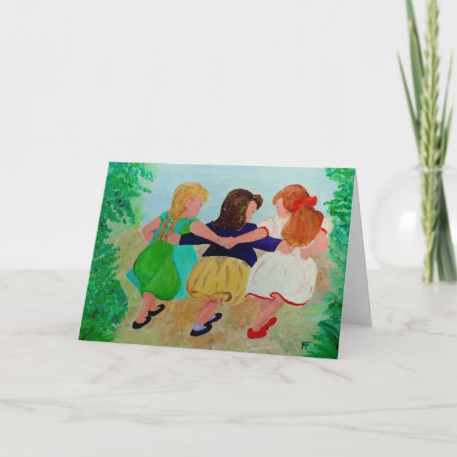 Carte Les amis sont comme les anges (Devant)