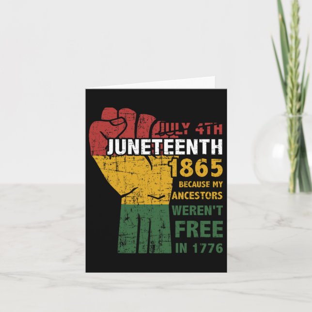 Carte Les ancêtres n'étaient pas libres en 1865 le 4 jui (Devant)