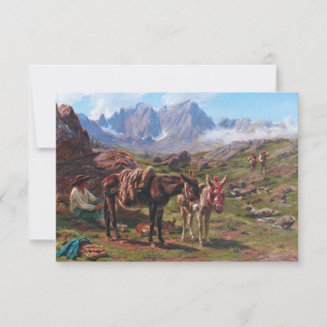 Carte Les ânes dans les Pyrénées (Rosa Bonheur) (Devant)