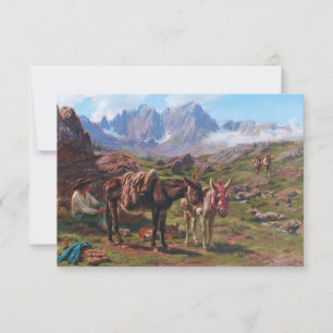 Carte Les ânes dans les Pyrénées (Rosa Bonheur)